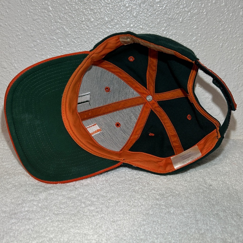Green and Orange University of Miami Hurricanes baseball cap - Picture 4 of 7